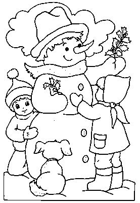 Bałwany kolorowanki